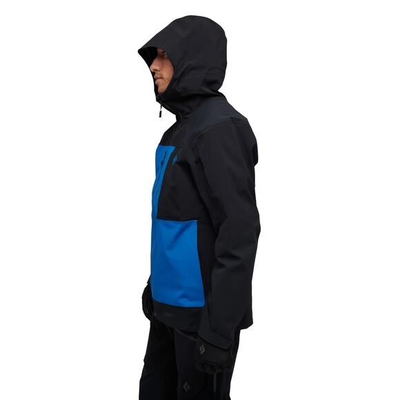 Black Diamond Recon Stretch Shell Jacket Parka Black Kingfisher Blue Mens M NWT - Picture 3 of 9